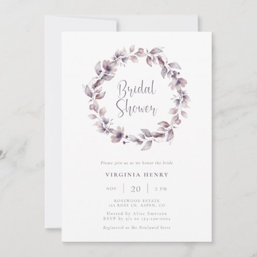 Invitation Mariage Violet (Devant)