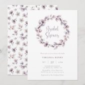 Invitation Mariage Violet (Devant / Derrière)