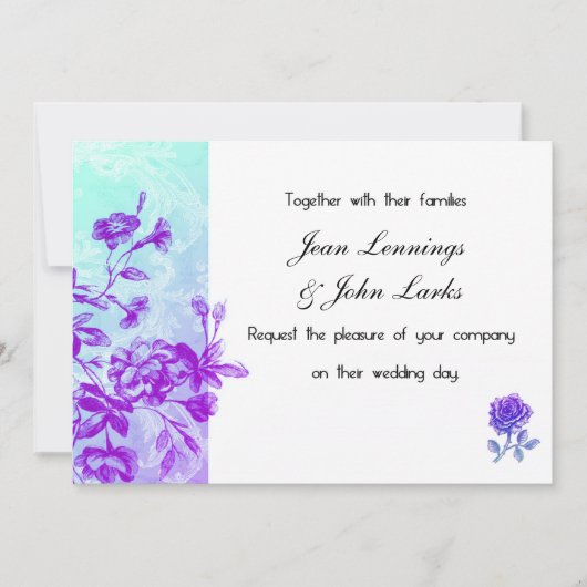 Invitation Mariage (violet) (Devant)