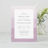 Invitation Mariage violet Aquarelle moderne (Debout devant)