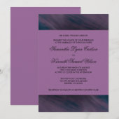 Invitation Mariage Violet Aubergine (Devant / Derrière)