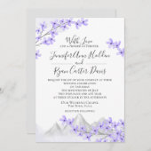 Invitation Mariage violet de la montagne Lilac (Devant / Derrière)