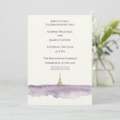 Invitation Mariage Violet Eiffel (Debout devant)