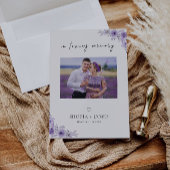 Invitation Mariage Violet En Mémoire D'Amour Signé,