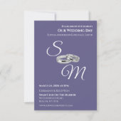 Invitation Mariage violet et blanc (Devant)