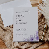 Invitation Mariage violet invite Modèle
