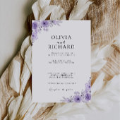 Invitation Mariage violet invite Modèle