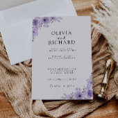 Invitation Mariage violet invite Modèle