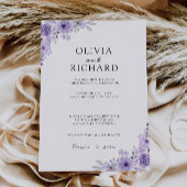 Invitation Mariage violet invite Modèle