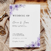 Invitation Mariage violet invite Modèle