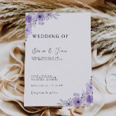 Invitation Mariage violet invite Modèle