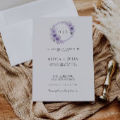 Invitation Mariage violet invite Modèle