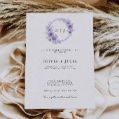 Invitation Mariage violet invite Modèle