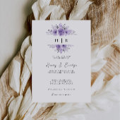 Invitation Mariage violet invite Modèle