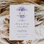 Invitation Mariage violet invite Modèle