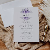 Invitation Mariage violet invite Modèle