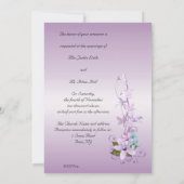 Invitation Mariage Violet Mauve Floral (Dos)
