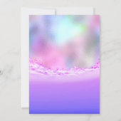 Invitation Mariage Violet Océan rose bulles étincelles Océan (Dos)