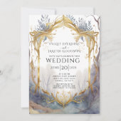 Invitation Mariage violet or Enchanted Forest Portal (Devant)