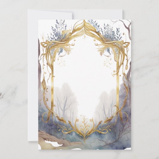 Invitation Mariage violet or Enchanted Forest Portal (Dos)