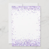 Invitation Mariage violet script blanc élégant (Dos)