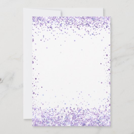 Invitation Mariage violet script blanc élégant (Dos)