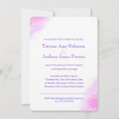 Invitation mariage violet stylisé orchidée (Dos)