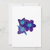 Invitation Mariage violet Turquoise bleu orchidée (Dos)