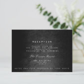 Invitation Mariage Vip de réception de la Glam Black Automne (Debout devant)