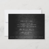 Invitation Mariage Vip Réception de Mariage Automne Noir Glam (Devant)