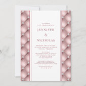 Invitation Mariage Virtuel à Tufted Diamant Or Rose (Devant)