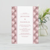 Invitation Mariage Virtuel à Tufted Diamant Or Rose (Debout devant)