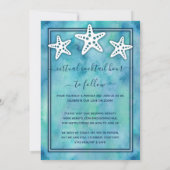 Invitation Mariage virtuel Blue Starfish Mariage Livestream (Dos)