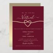 Invitation Mariage virtuel Bourgogne (Devant / Derrière)