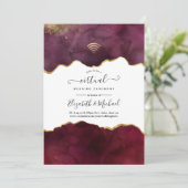 Invitation Mariage Virtuel Bourguignon et Agate Dorée (Debout devant)