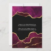 Invitation Mariage Virtuel Bourguignon et Agate Dorée (Dos)