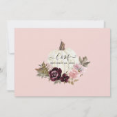 Invitation Mariage Virtuel de Citrouille Florale Rouge de Bou (Dos)