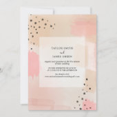 Invitation Mariage virtuel de flux en direct rose Abstrait (Devant)