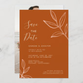 Invitation Mariage Virtuel de Save the Date avec Photo en Ter (Devant / Derrière)