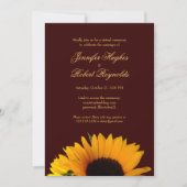 Invitation Mariage virtuel de tournesol rustique (Devant)