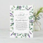 Invitation Mariage Virtuel de Verdure à la Lavande d'Eucalypt (Debout devant)
