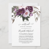 Invitation Mariage virtuel Deep Velvet Floral Online (Devant)