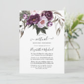 Invitation Mariage virtuel Deep Velvet Floral Online (Debout devant)