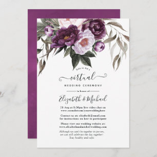 Invitation Mariage virtuel Deep Velvet Floral Online