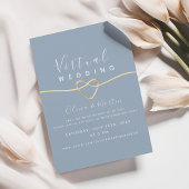 Invitation Mariage virtuel Dusty Blue