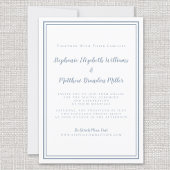 Invitation Mariage virtuel Dusty Blue Minimalist en ligne
