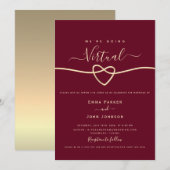 Invitation Mariage Virtuel en Bourgogne (Devant / Derrière)