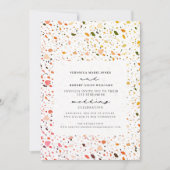 Invitation Mariage virtuel en direct du désert Terrazzo (Devant)