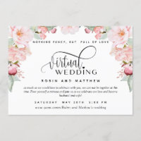 Mariage virtuel en ligne floral rose vif