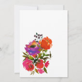 Invitation Mariage virtuel en ligne Floral violet et orange (Dos)